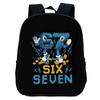 Printed Kindergarten 67 Six Seven Schoolbag, Cartoon Animation 12-inch Backpack Casual and Light
