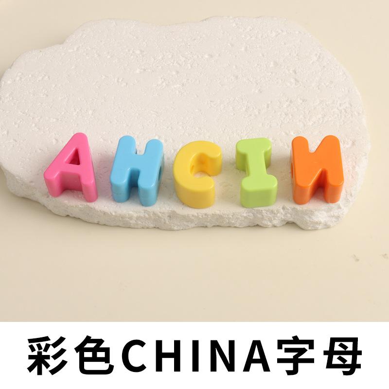 5pcs Color Casual Shoe Buckle Alphanumeric Accessories Beaded Diy Thick Shoes Shoelaces Decorative Buttons