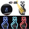 Creative Fun Heart  Lamp Car Interior Windshield LED  Decorate Lamp Hand Gesture Sign Light 5V USB & Solar Powered No-Wire Heart Neon LED Light