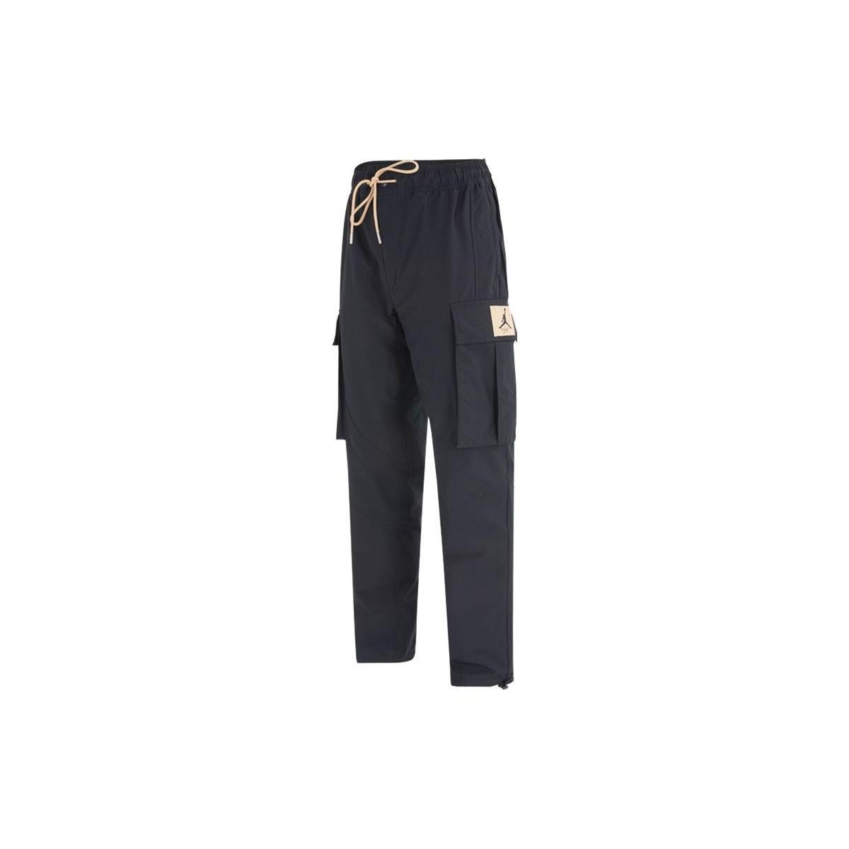 Men s Air Jordan Flight Heritage Big Pocket Cargo Woven Drawstring Casual Joggers/Pants/Trousers Autumn Black DC7451-010 S