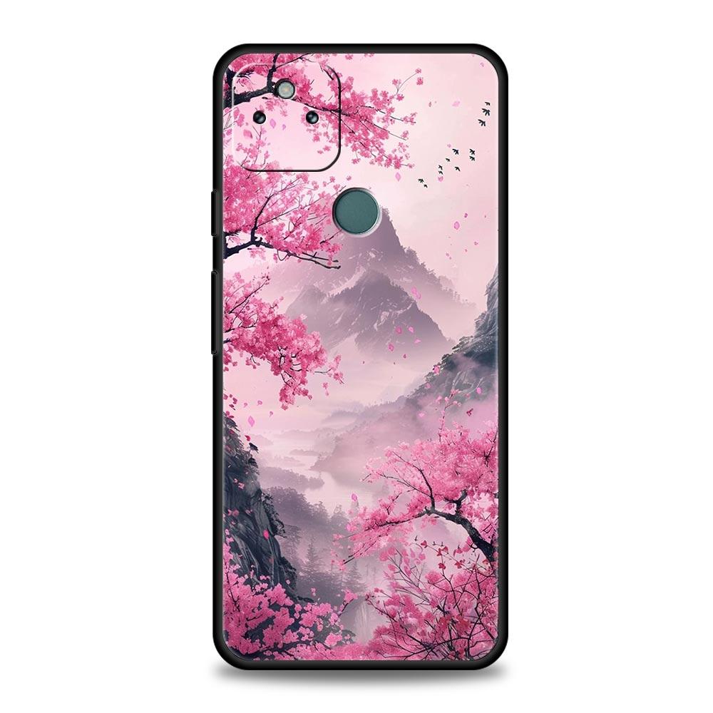 Pink Sunset Mountain Phone Case Cover for Google Pixel 10 9 8 7 6 9A 8A 7A 6A Pro Shockproof Soft TPU 9 Pro XL Shell Capas Coque