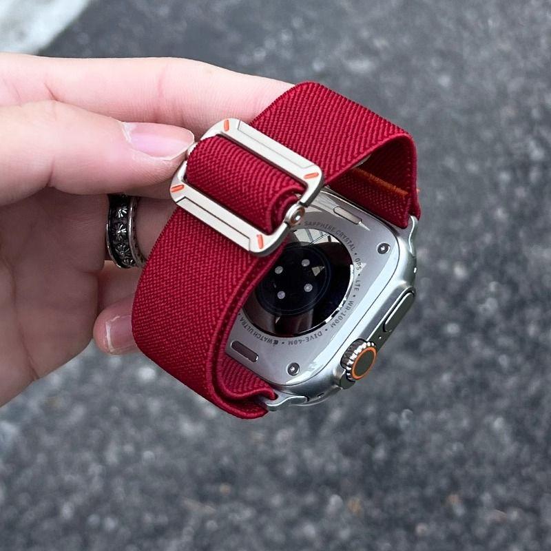 Schiebeschnalle Hill Strap für Apple Watch S10 - Nylon gewebtes, strapazierfähiges Armband für iWatch 10/9/8/7/6/5/4/3/2/1/SE/Ultra/Ultra2 49 mm 46 mm 45 mm 44 mm 42 mm