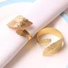 1Pcs Fall Leaves Napkin Rings Napkin Holder Gold Silver Christening Bangle Wedding Gifts Baptismal Shower Party Decor