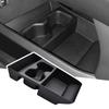 Center Console Lower Organizer Tray For Hyundai Santa Fe 2025 2025 2026 TPE Interior Insert Black Car Cup Holder Car Accessories