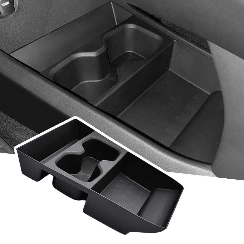 Center Console Lower Organizer Tray For Hyundai Santa Fe 2025 2025 2026 TPE Interior Insert Black Car Cup Holder Car Accessories