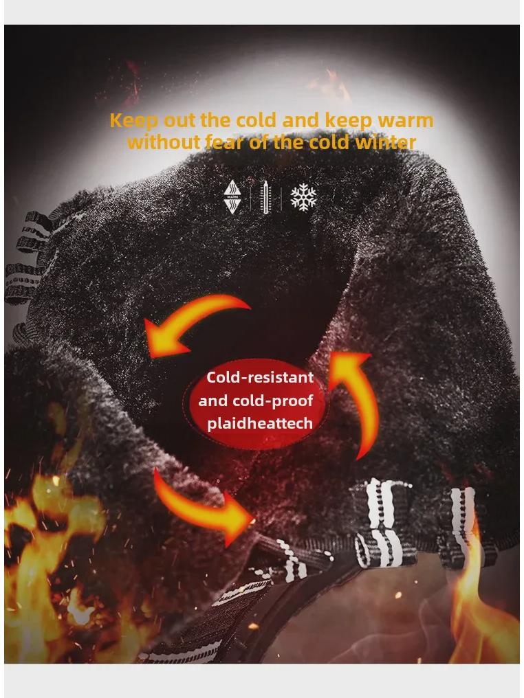 Winter High-Top Snow Boots for Couples - Men's Plus Velvet, Women's Short Style - Cozy, Thick, Warm, Ideal for Outdoor Cold Weather