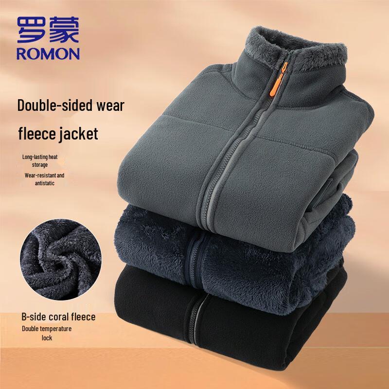 

Romon Men s Fleece Winter Jacket L