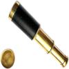 Brass  Leather Handheld Telescope with Protective Cap for Sailing, Hiking, Bird Watching, and Collectible Décor