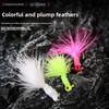 Handmade Chicken Feather Hook Micro Fly Hook0.9g1.7g3.5gColorful Feather Jig Head Lure Bass Fake Bait