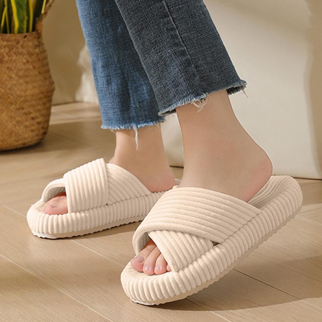 Slippers For Women Memory Foam Open Toe Slip Bedroom Comfy Shoes With Strap Washable Slippers for Women