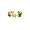Dainty Zircon Butterfly Open Ring For Women Party Elegant Gold Color Multiple Butterflies Animal Anillos Stainless Steel Jewelry