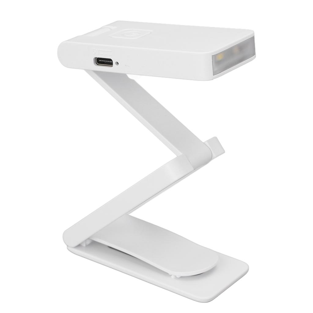 Foldable Book Light for Reading in Bed 3 Color Temperatures Stepless Dimmable USB Rechargeable Clip 