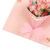 3D Popup Tulips Bouquet Greeting Card Beautiful Greeting Card Birthday Gifts Flowers Cake Postcard For Family Friends Wife Mon