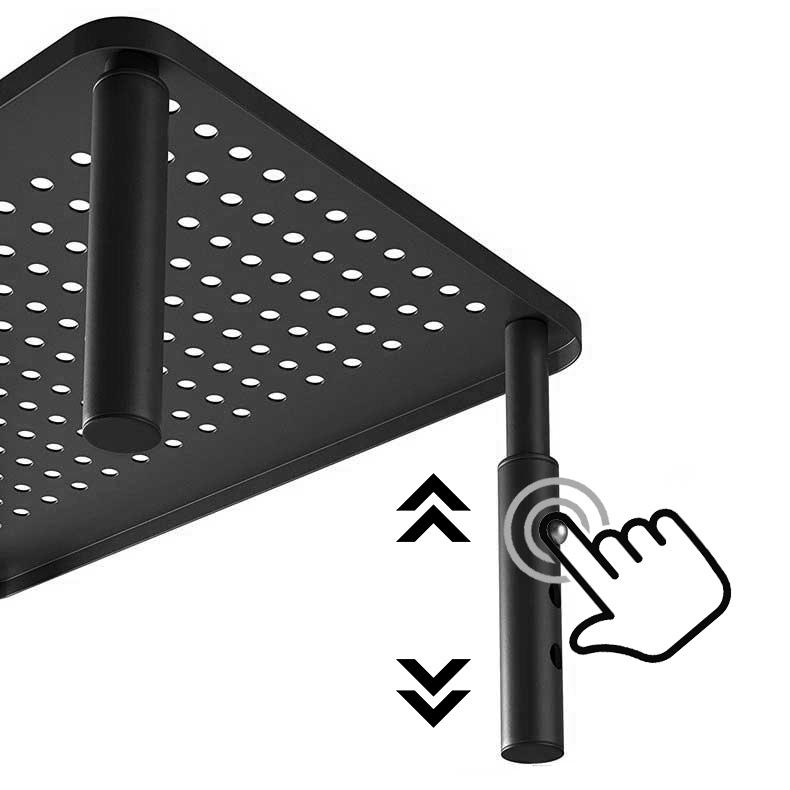 NANKIN black laptop monitor stand + drawer