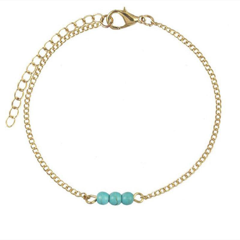 Europe, America, Bohemian Ladies Fashion Turquoise Bracelet Alloy, Simple Turquoise Bracelet