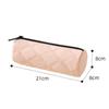 Quilted Pencil Case With Multiple Trendy Colors And Durable Smooth Zipper Perfect For Students School Study Office Daily Use