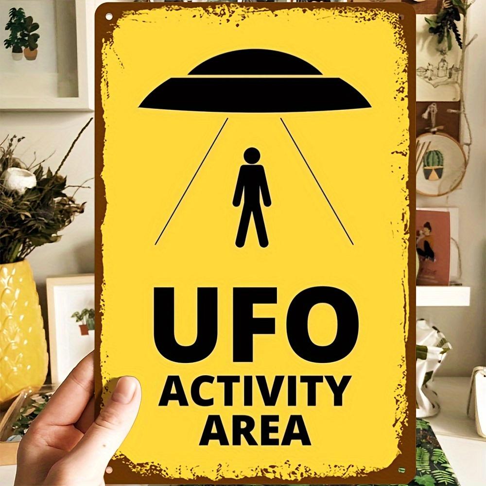 A Classic Aluminum Plate Decorating Restaurants Bars Taverns Cafes and Coffee Shops Depicts UFO Activity Area This Metal S