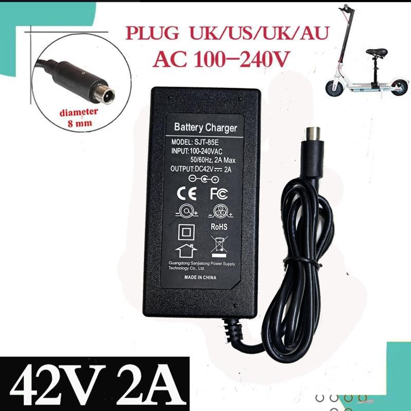 

42V 2A charger for 36v 10S 18650 battery pack with RCA8MM Connector US