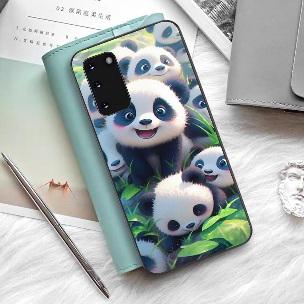 Cartoon Lovely Panda Phone Case Silicone PC+TPU For Samsung S10 20 30 22 23 24 Plus Lite Ultra Cover