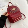 Fashion Student Casual Double Shoulder Women's Bag New Rivet Pattern Versatile Large-capacity Bag