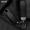 Leather Car Key Case Cover Shell Fob For Porsche Panamera Spyder Carrera Macan Boxster Cayman Cayenne 911 970 981 991 Keychain