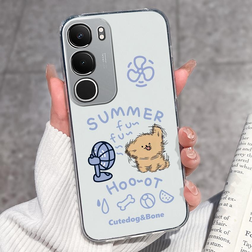 Cute Casing For Vivo Y19s Y19 Y17s Y17 Y16 Y15 Y13 Y12 Y11 Phone Covers Cute Penguin Frog Housing Clear TPU Non Slip Silicone Soft Shell For Vivo Case