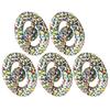 5PCS Round Hand Grip Ring Printed Silicone Fidget Toy Finger Trainer for Rehabilitation Training