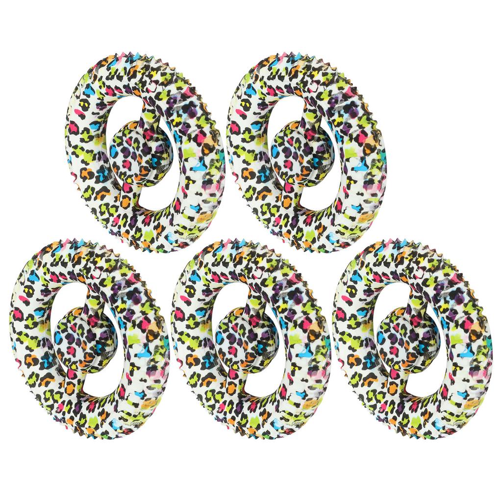 5PCS Round Hand Grip Ring Printed Silicone Fidget Toy Finger Trainer for Rehabilitation Training