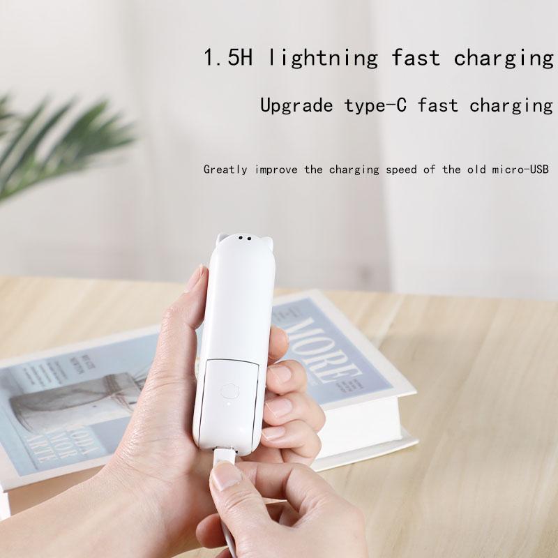 Portable Mini Fan USB Rechargeable 3-speed Adjustable Foldable Handheld Fan Suitable for Women Travel Outdoor Use