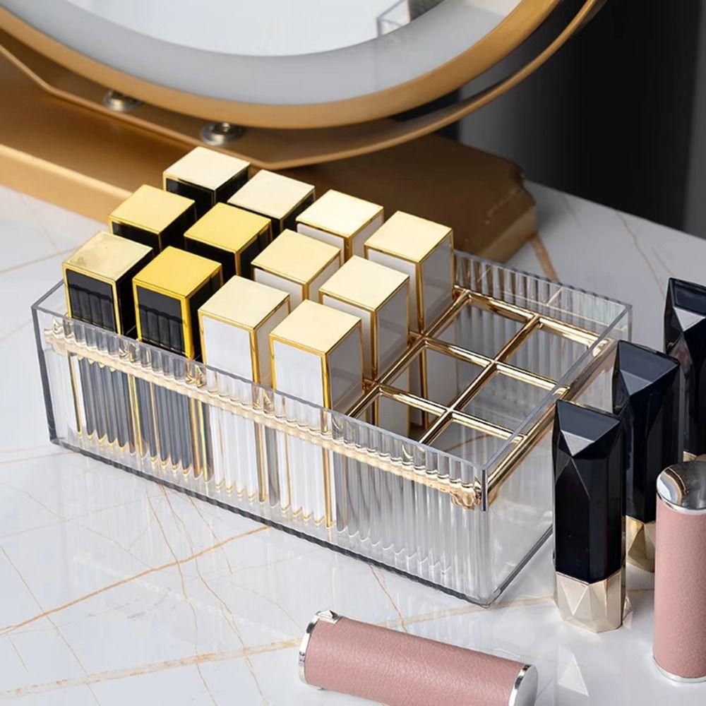 Detachable Lip Gloss Holder 18-Slot Make Up Organizer Durable Cosmetics Container  Home