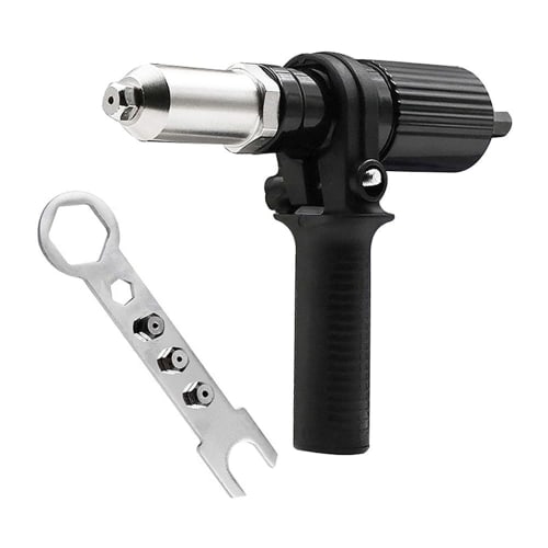 YWHWLX Riveter Tool, Rivet Gun, Nut Gun, Electric Rivet, Nut Rivet Tool, Hand Riveter with Hex Wrench, 2.4mm/3.2mm/4.0mm/4.8mm (Black-02)
