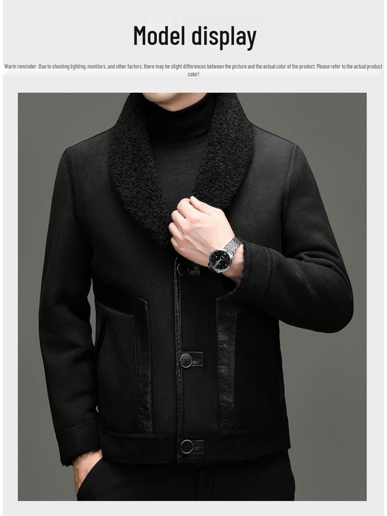 Men's Double-sided Sherpa Fleece Jacket 2025 - Winter Casual Mid-aged & Young Style, Thick and Warm Outerwear