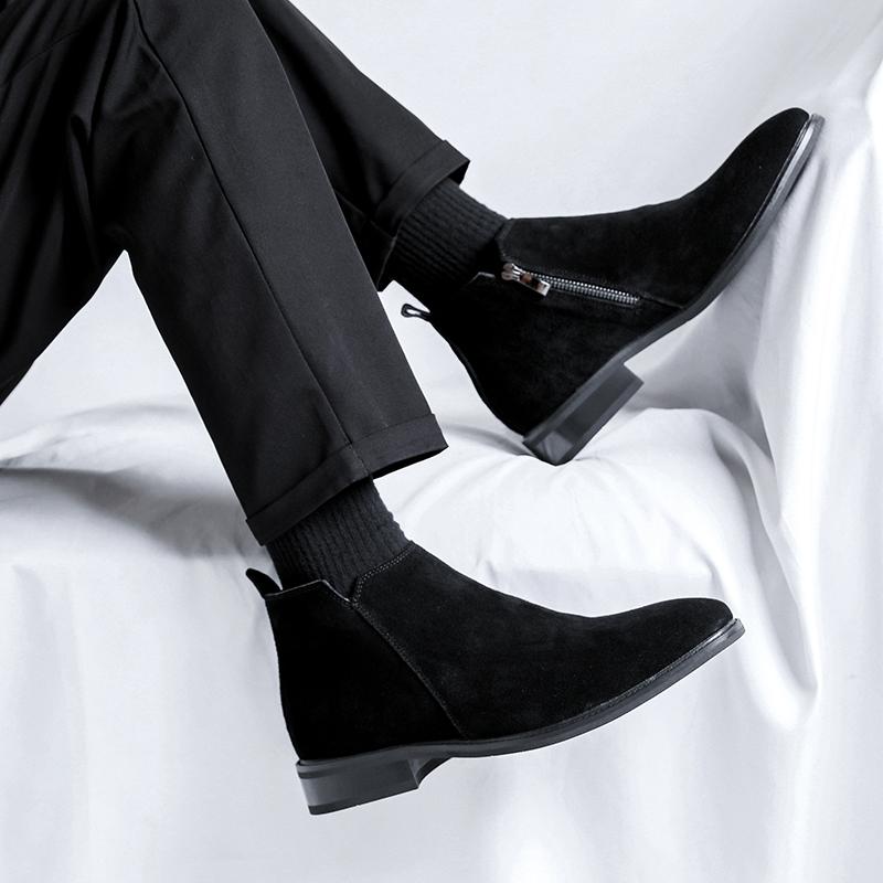 Boots Men's 2024 Autumn Winter Warm New Fashion Men's Boots Trend Outdoor Leather Boots High-top Men's Boots Botas De Hombre