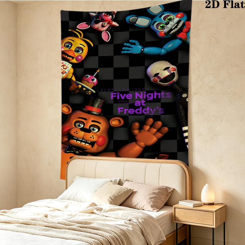 Horror Night Bears Wall Tapestry Aesthetic Wall Hanging Printed Fabric Blanket Decorative Tapestries for Bedroom Living Room Home Decor