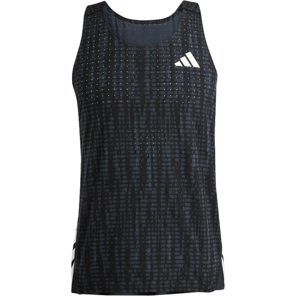 adidas Adizero Striped Design Versatile Slim Fit Tank Top Men Tops Black JN0298