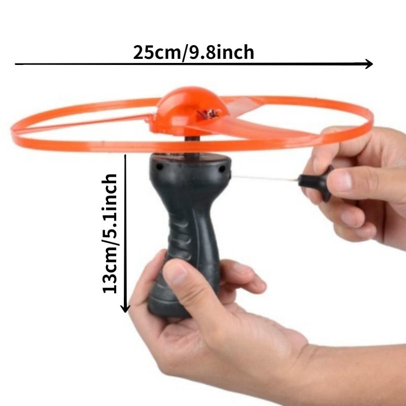 1 шт. забавный вращающийся флаер светящийся летающий НЛО светодиодный светильник с ручкой — фото 5