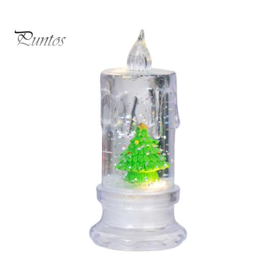 

Светодиодные беспламенные свечи, работающие от батареек, рождественские свечи с внутренним Санта-Клаусом, снеговиком, рождественской елкой, фигуркой оленя, праздничные беспламенные свечи для дома Christmas Tree