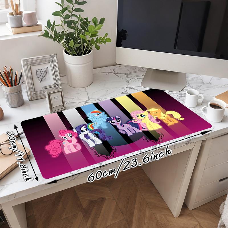 1Pc Little Pony Friendship Gaming Mouse Pad Keyboard Desk Mat Non-slip Rubber Lock Edge Waterproof Computer Mousepad for Office Home Decor Y1132