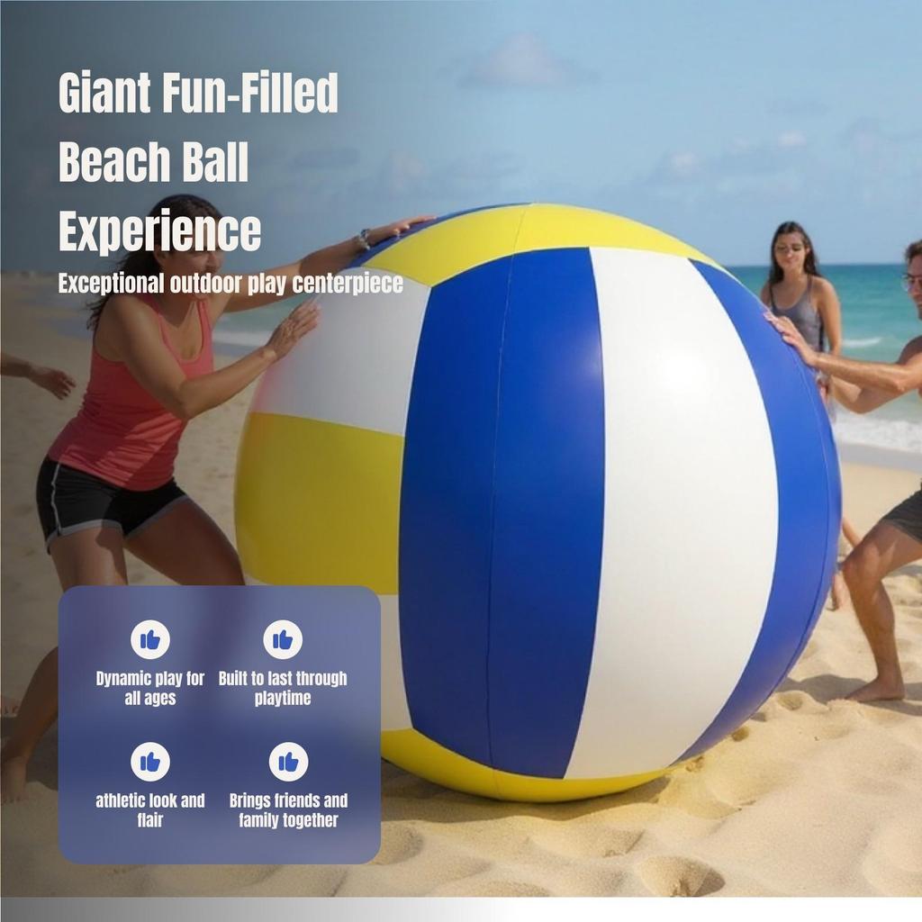 Beach Ball , Party Toy, Water Games, 150cm Thick Diameter Birthday Pool, Sports for