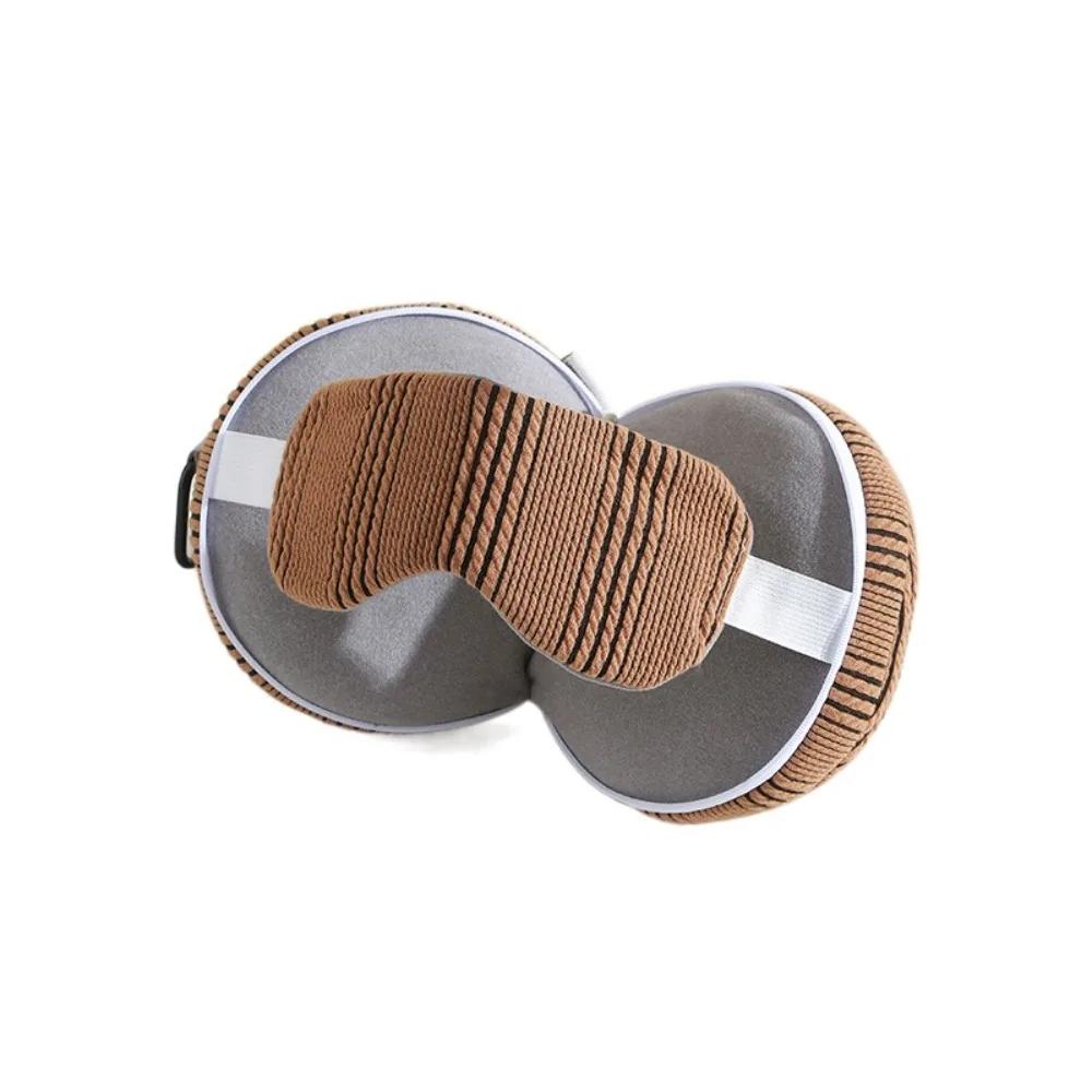 Multifunktionale 2-in-1 Nackenkissen Lichtblockierendes Faltbares Reisekissen mit Augenmaske U-förmiges Nickerchenkissen Flugzeug