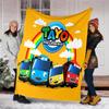 the little bus tayo printed throw blanket—lightweight,soft,warm;versatile blanket for all seasons—perfect as &air-conditioning throw,nap blanket