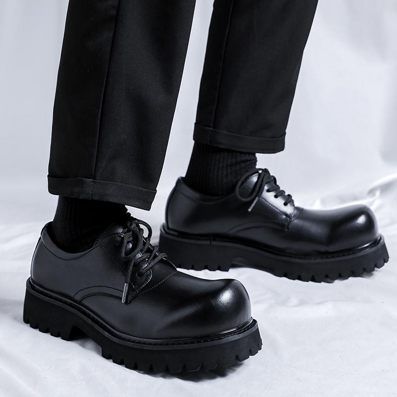 Fashion New Deby  shoes Trendy men's classic fashion styles Fashion party Outdoor street Daily thick soled Black shoes adult Hot