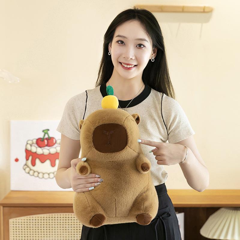 Capibara Series Capybara Plush Toy Cute Capybara Doll Throw Pillow Water Guinea Pig Doll Gift