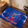 Chicago Cubs Personalized Crystal Velvet Carpet, Customized Name Text Soft Anti‑Slip Rug for Living Room Bedroom
