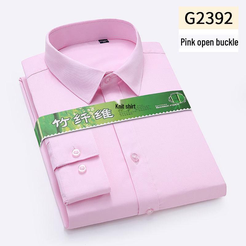 Men's Bamboo Fiber Stretch Business Casual Long Sleeve Shirt