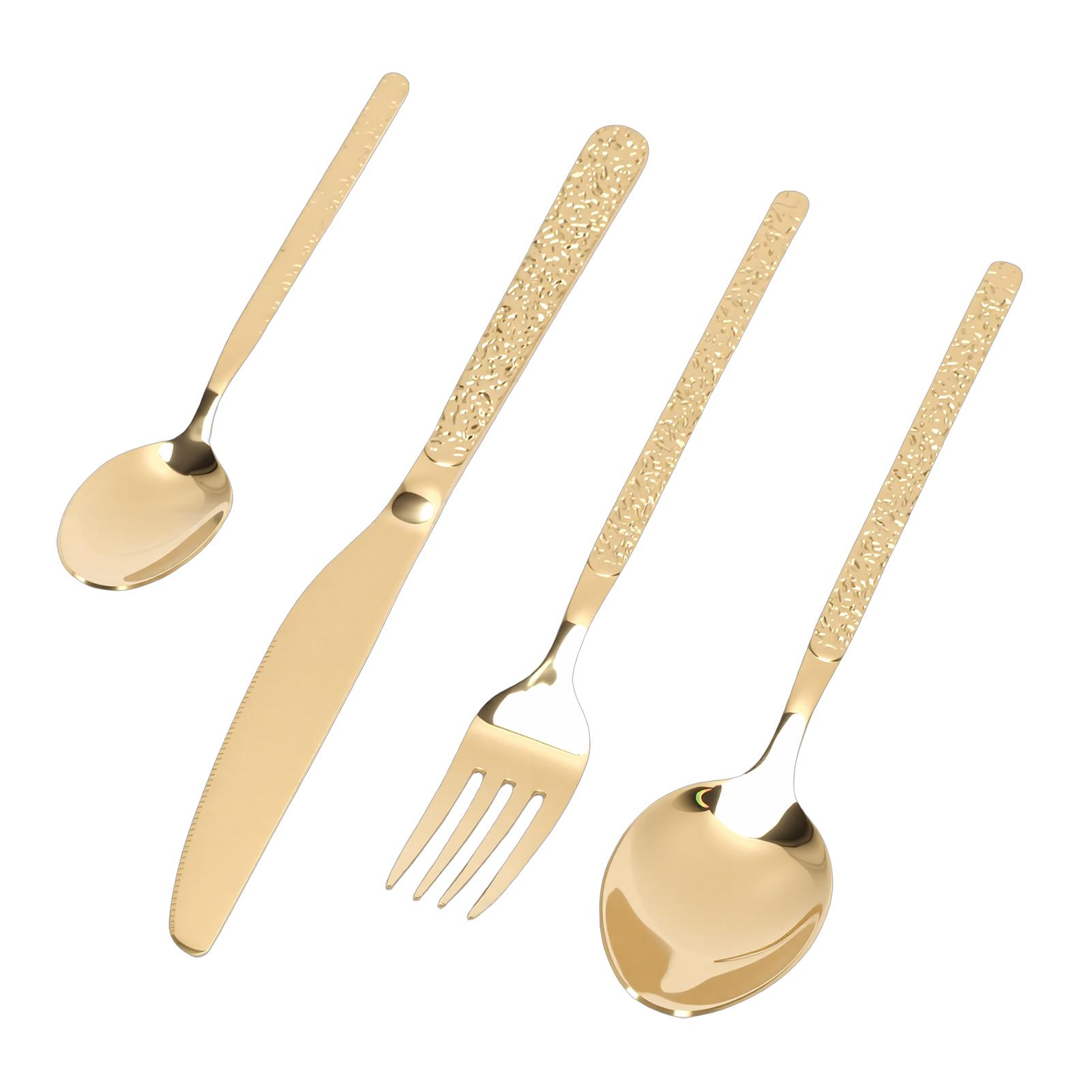 

Flatware Set for 6 Person Stainless Steel Utensil Cutlery Set Fork Spoon Tableware Dishwasher Safe for Restaurant Wedding Party