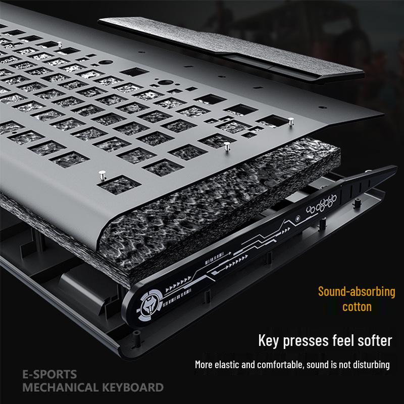 Langtu K1000 Wired Mechanical Keyboard & Mouse Set with Blue/Black Switches - Gaming Esports Laptop Keyboard