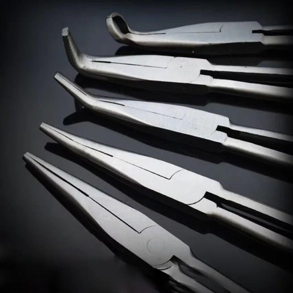 Straight Bent Tip Extra Long Nose Pliers 0/25/45/90 Degree Hand Removal Tools  Mechanics Tools