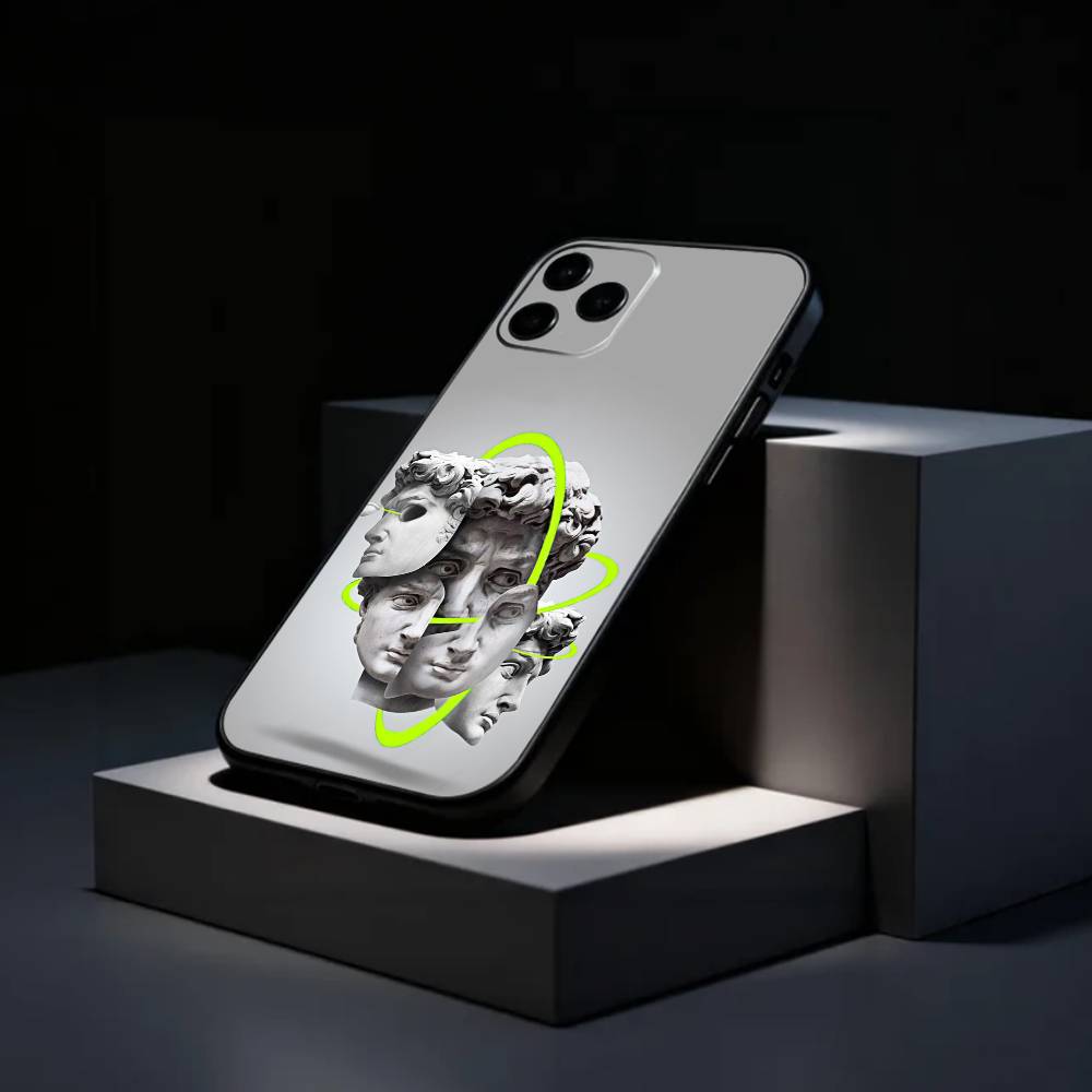 G-Greek S-Sculpture Glitch Art   Phone Case Silicone Soft For IPhone 17 16 15 14 13 12 11 X XR Plus Pro Max Plus