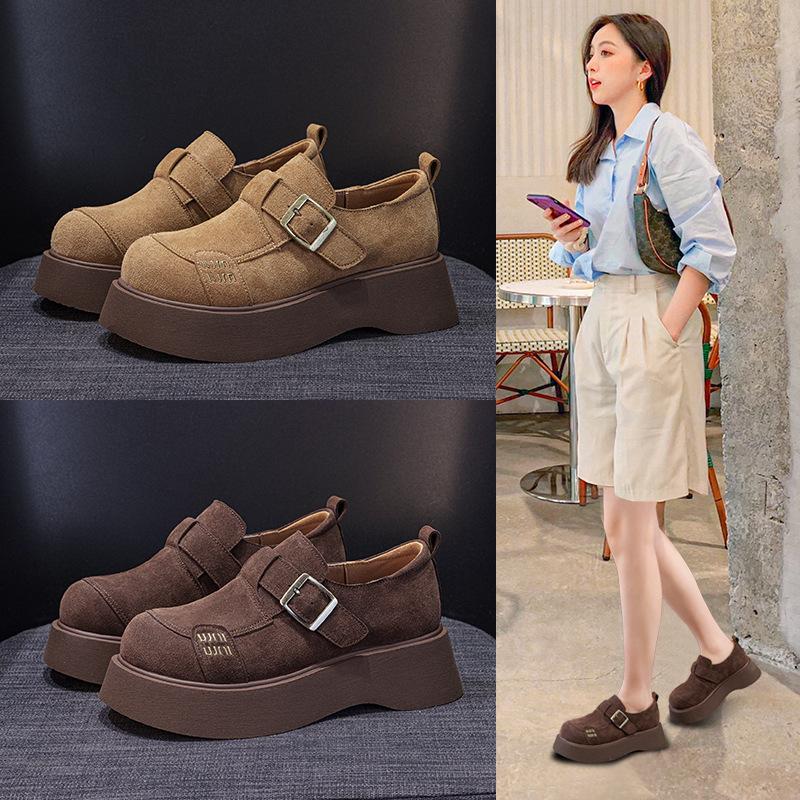 Women's Thick-soled Heightening Big-headed Shoes Are Small, Casual and Fashionable. Versatile